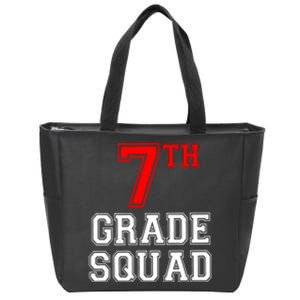 7th Seventh Grade Squad Back To School Teacher Gift Zip Tote Bag