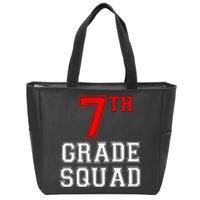 7th Seventh Grade Squad Back To School Teacher Gift Zip Tote Bag