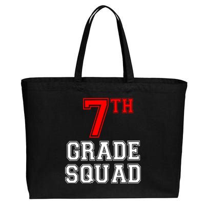 7th Seventh Grade Squad Back To School Teacher Gift Cotton Canvas Jumbo Tote