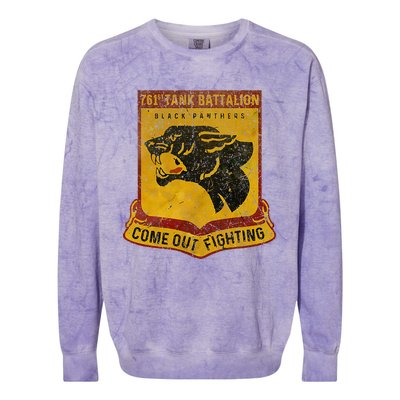 761st Tank Battalion B.L.A.C.K. P.A.N.T.H.Er Colorblast Crewneck Sweatshirt