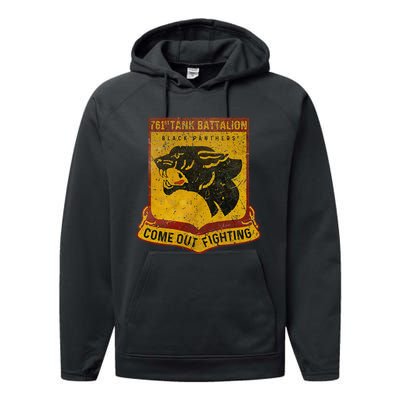 761st Tank Battalion B.L.A.C.K. P.A.N.T.H.Er Performance Fleece Hoodie