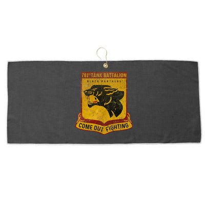 761st Tank Battalion Large Microfiber Waffle Golf Towel