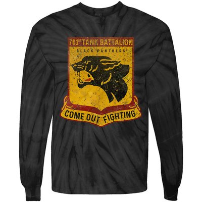 761st Tank Battalion B.L.A.C.K. P.A.N.T.H.Er Tie-Dye Long Sleeve Shirt