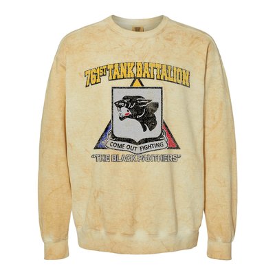 761st Tank Battalion Wwii Black P.A.N.T.H.E.R..S Colorblast Crewneck Sweatshirt