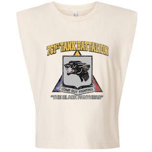 761st Tank Battalion Wwii Black P.A.N.T.H.E.R..S Garment-Dyed Women's Muscle Tee