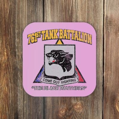 761st Tank Battalion Wwii Black P.A.N.T.H.E.R..S Coaster