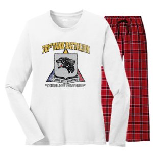 761st Tank Battalion Wwii Black P.A.N.T.H.E.R..S Women's Long Sleeve Flannel Pajama Set 