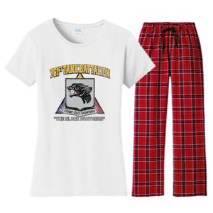 761st Tank Battalion Wwii Black P.A.N.T.H.E.R..S Women's Flannel Pajama Set