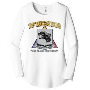 761st Tank Battalion Wwii Black P.A.N.T.H.E.R..S Women's Perfect Tri Tunic Long Sleeve Shirt