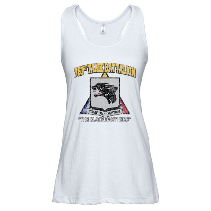 761st Tank Battalion Wwii Black P.A.N.T.H.E.R..S Ladies Essential Flowy Tank