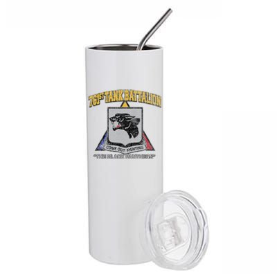 761st Tank Battalion Wwii Black P.A.N.T.H.E.R..S Stainless Steel Tumbler