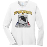 761st Tank Battalion Wwii Black P.A.N.T.H.E.R..S Ladies Long Sleeve Shirt