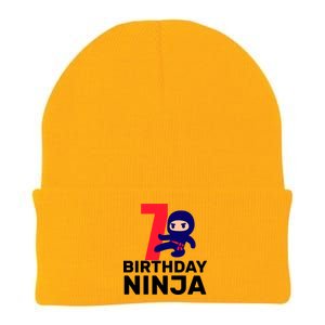 7th Birthday Ninja Knit Cap Winter Beanie