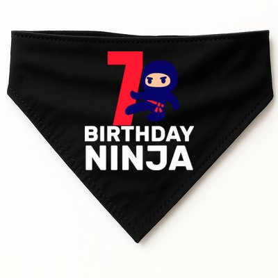 7th Birthday Ninja USA-Made Doggie Bandana