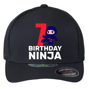 7th Birthday Ninja Flexfit Unipanel Trucker Cap