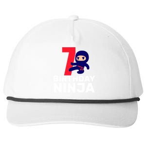 7th Birthday Ninja Snapback Five-Panel Rope Hat