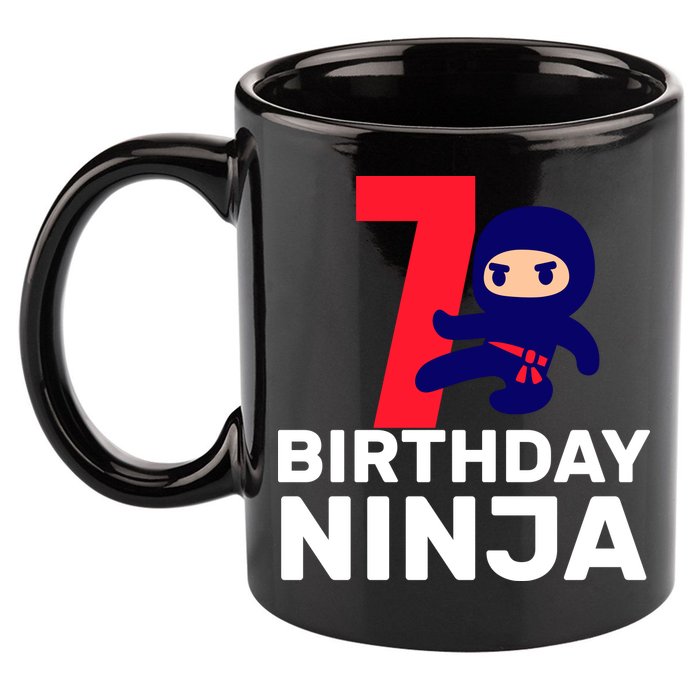 7th Birthday Ninja 11oz C Handle Ceramic Mug