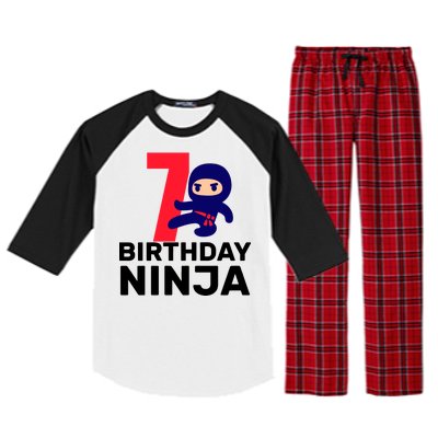 7th Birthday Ninja Raglan Sleeve Pajama Set