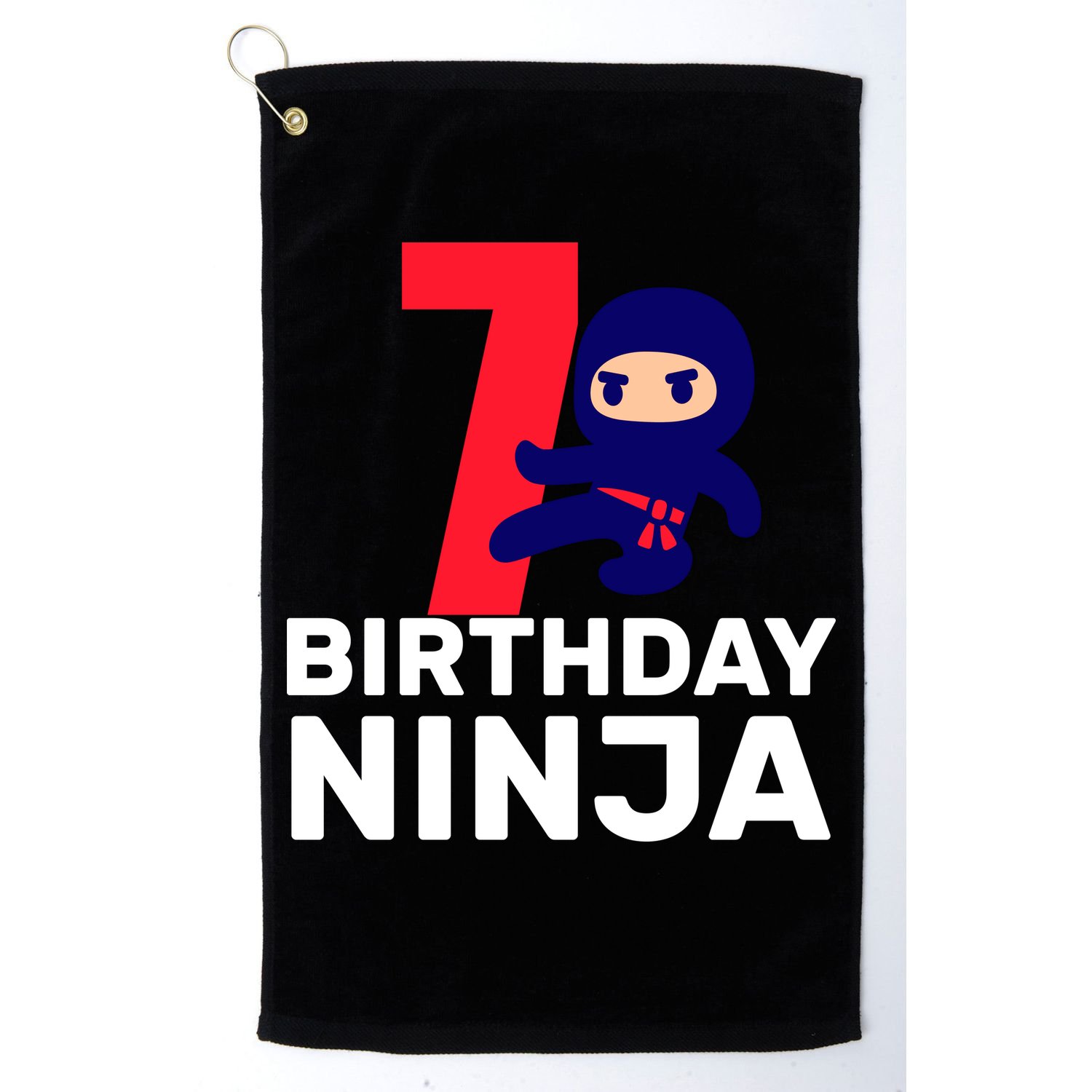 7th Birthday Ninja Golf Towel