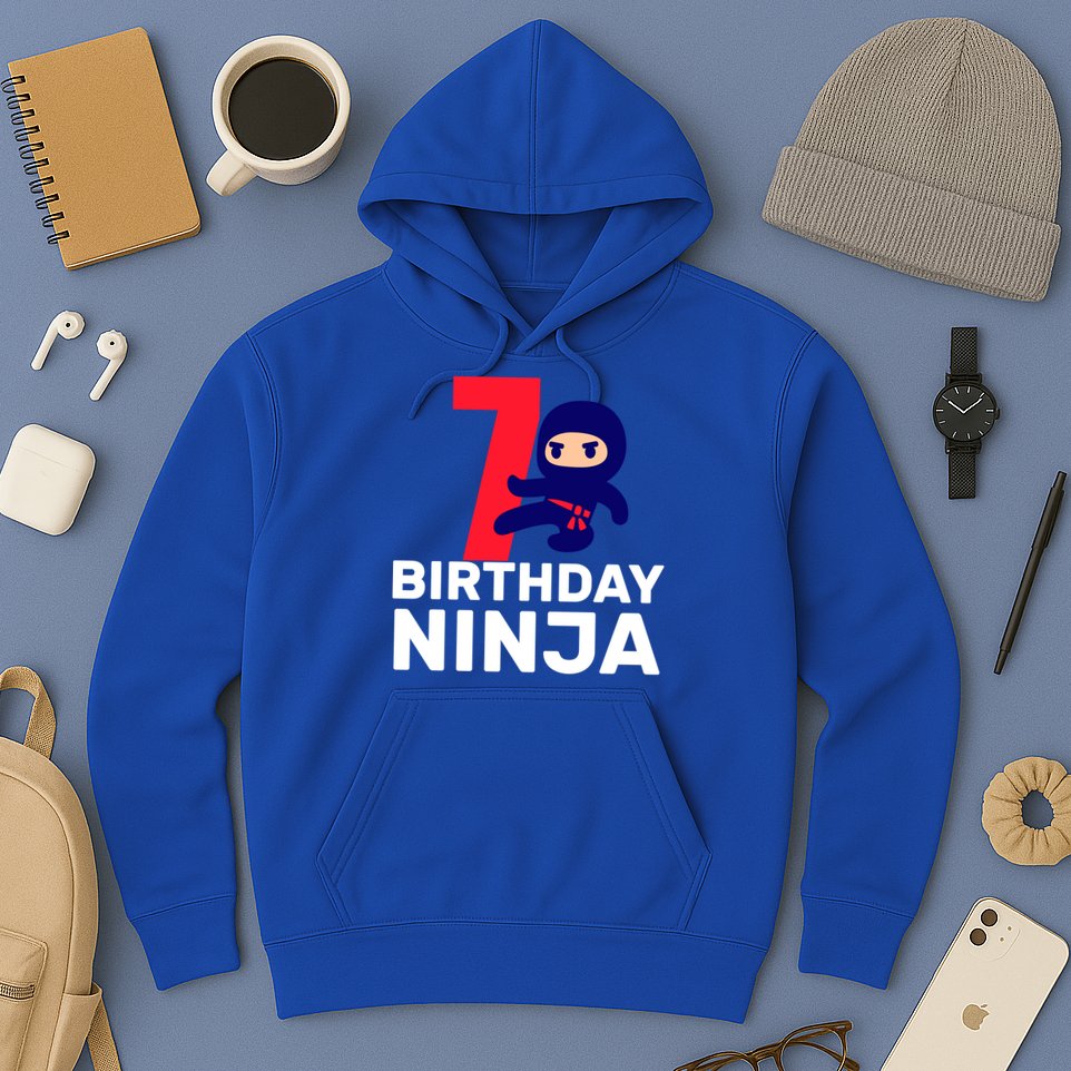 7th Birthday Ninja Hoodie