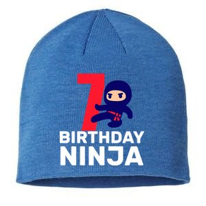 7th Birthday Ninja Sustainable Beanie