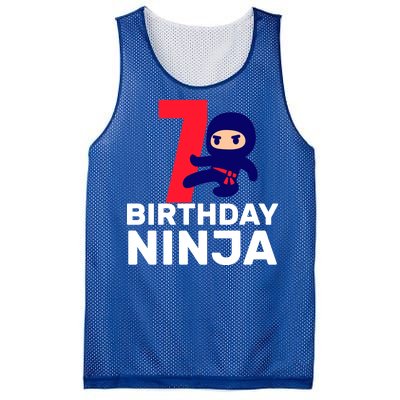 7th Birthday Ninja Mesh Reversible Basketball Jersey Tank