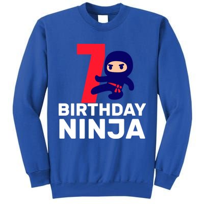 7th Birthday Ninja Tall Sweatshirt