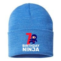 7th Birthday Ninja Sustainable Knit Beanie