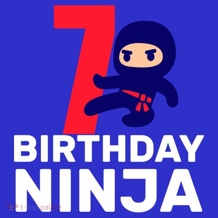 7th Birthday Ninja Women's V-Neck T-Shirt