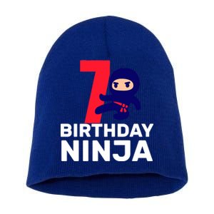 7th Birthday Ninja Short Acrylic Beanie