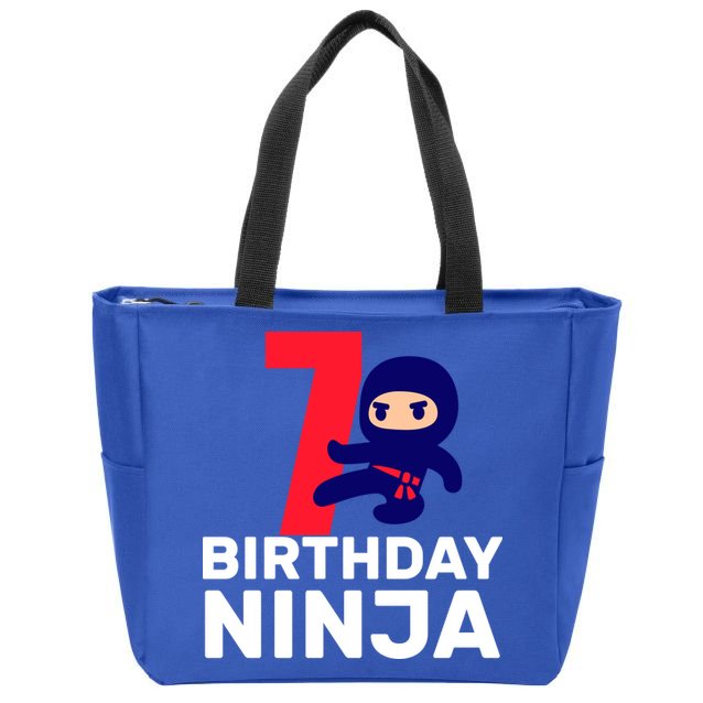 7th Birthday Ninja Zip Tote Bag