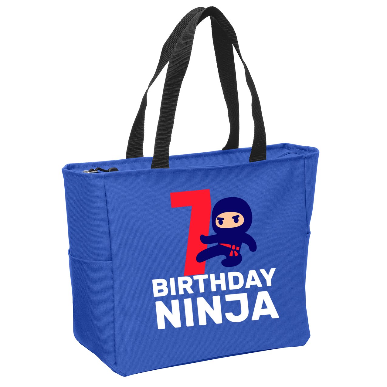 7th Birthday Ninja Zip Tote Bag