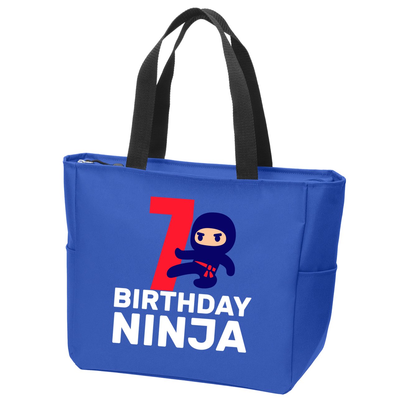 7th Birthday Ninja Zip Tote Bag