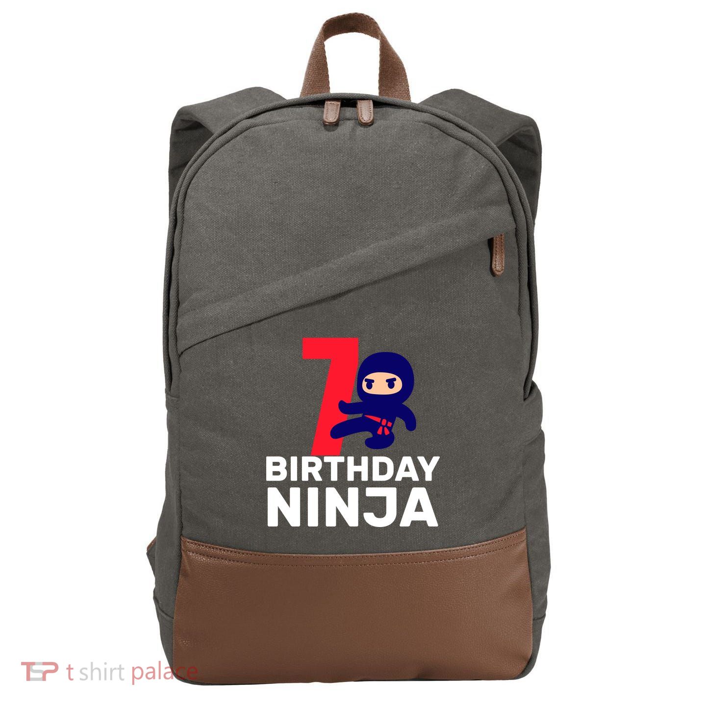 7th Birthday Ninja Cotton Canvas Backpack