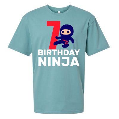 7th Birthday Ninja Sueded Cloud Jersey T-Shirt