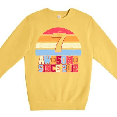 7th Birthday Vintage 7 Years Old Premium Crewneck Sweatshirt