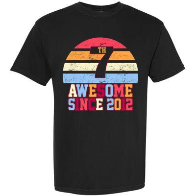 7th Birthday Vintage 7 Years Old Garment-Dyed Heavyweight T-Shirt