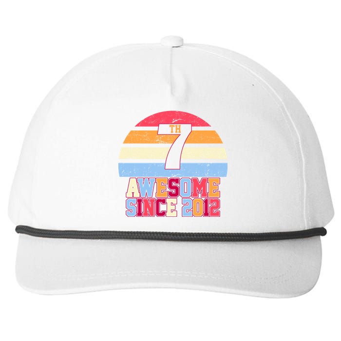 7th Birthday Vintage 7 Years Old Snapback Five-Panel Rope Hat