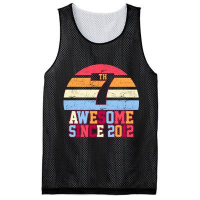 7th Birthday Vintage 7 Years Old Mesh Reversible Basketball Jersey Tank