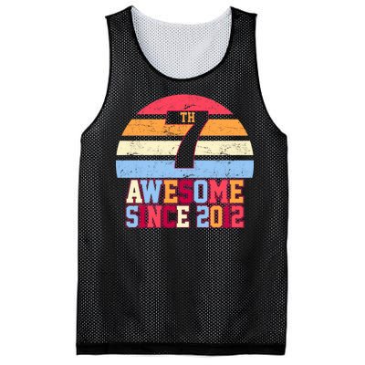 7th Birthday Vintage 7 Years Old Mesh Reversible Basketball Jersey Tank