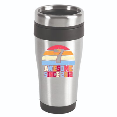 7th Birthday Vintage 7 Years Old 16oz Travel Tumbler