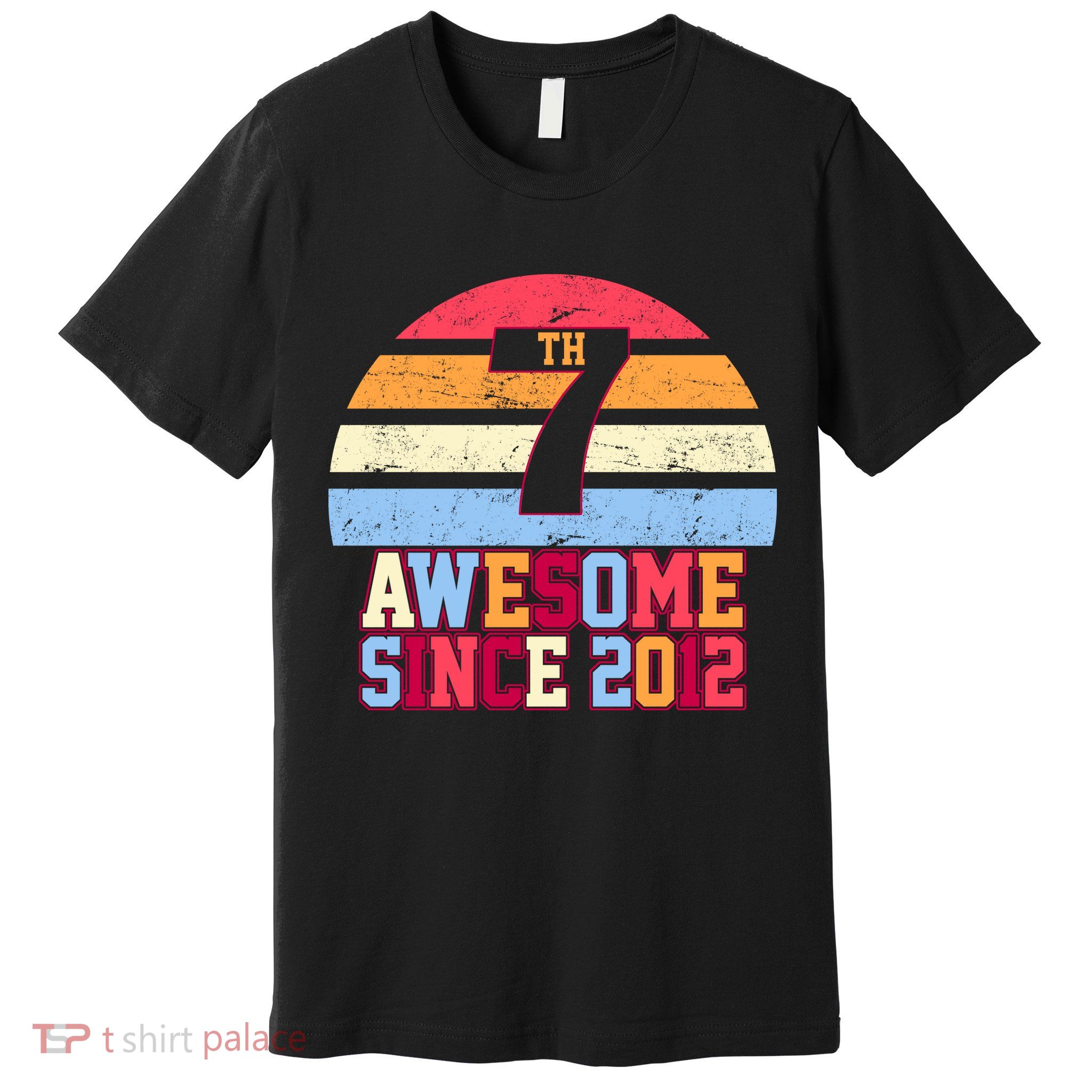 7th Birthday Vintage 7 Years Old Premium T-Shirt