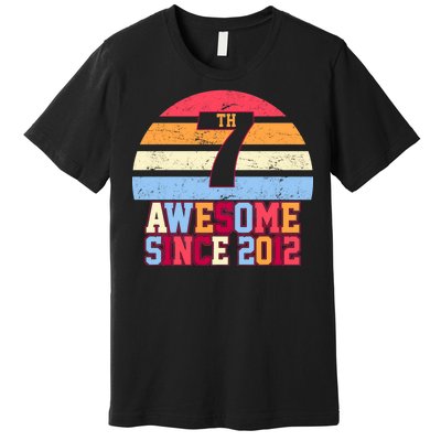 7th Birthday Vintage 7 Years Old Premium T-Shirt