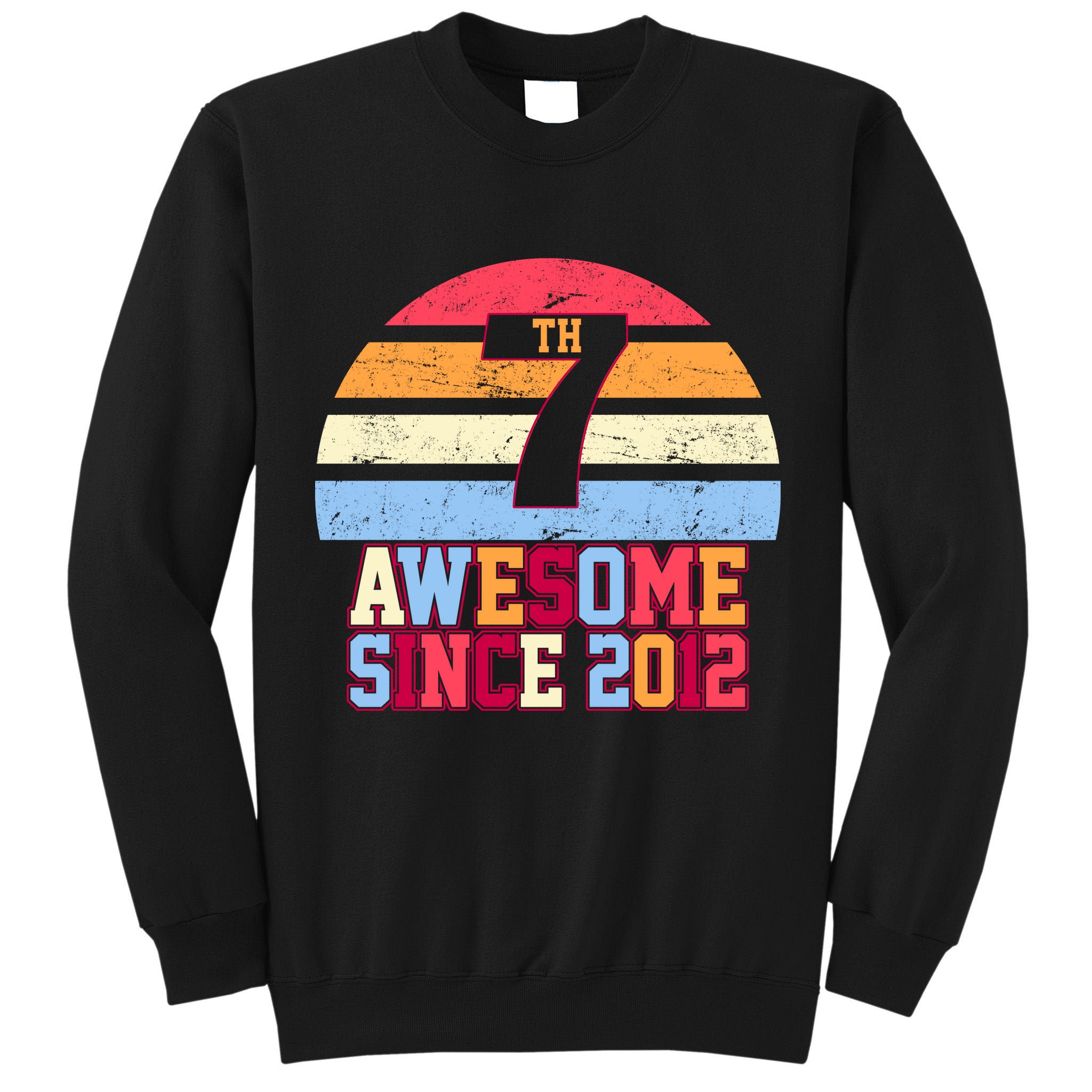 7th Birthday Vintage 7 Years Old Tall Sweatshirt