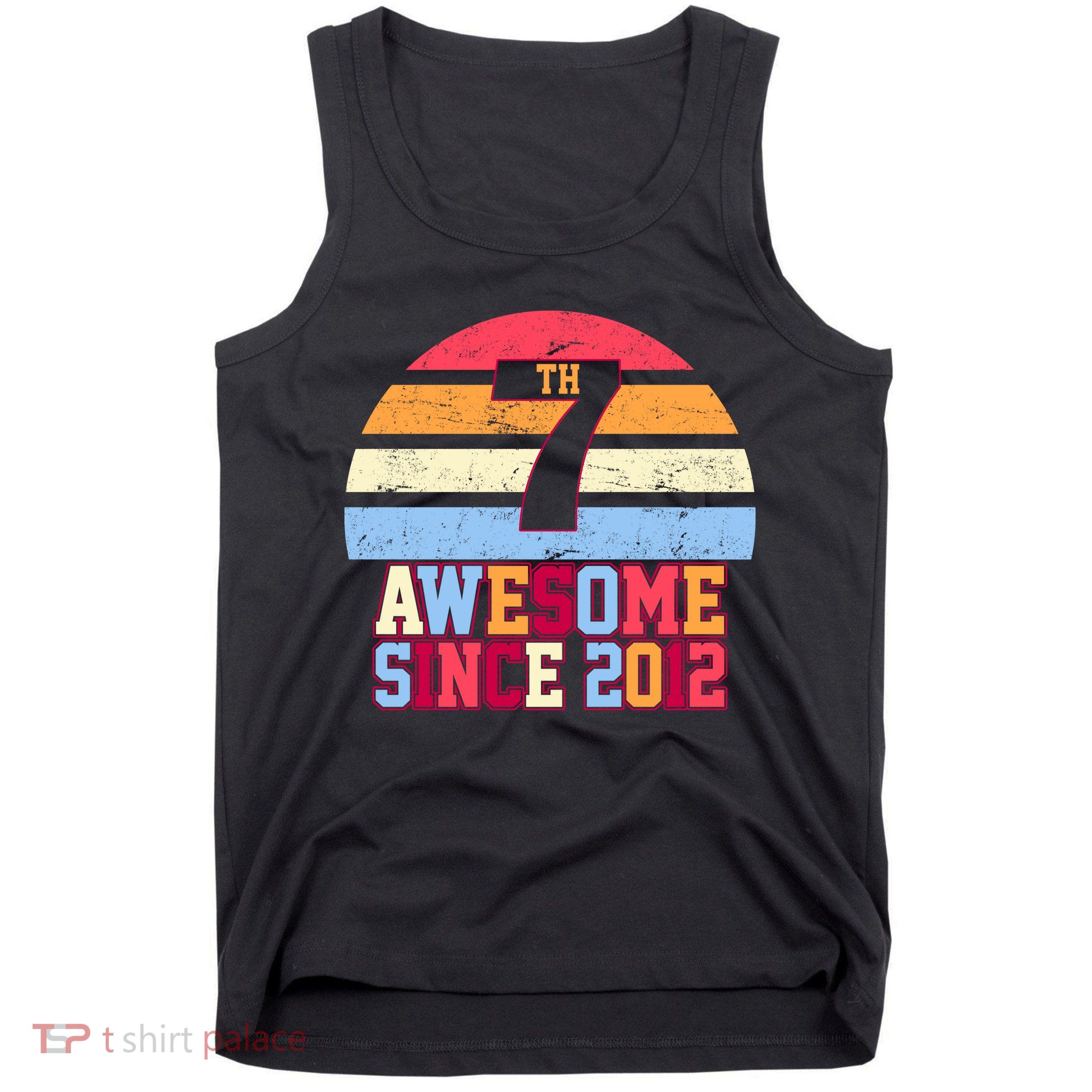 7th Birthday Vintage 7 Years Old Tank Top