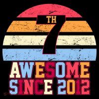 7th Birthday Vintage 7 Years Old Tank Top