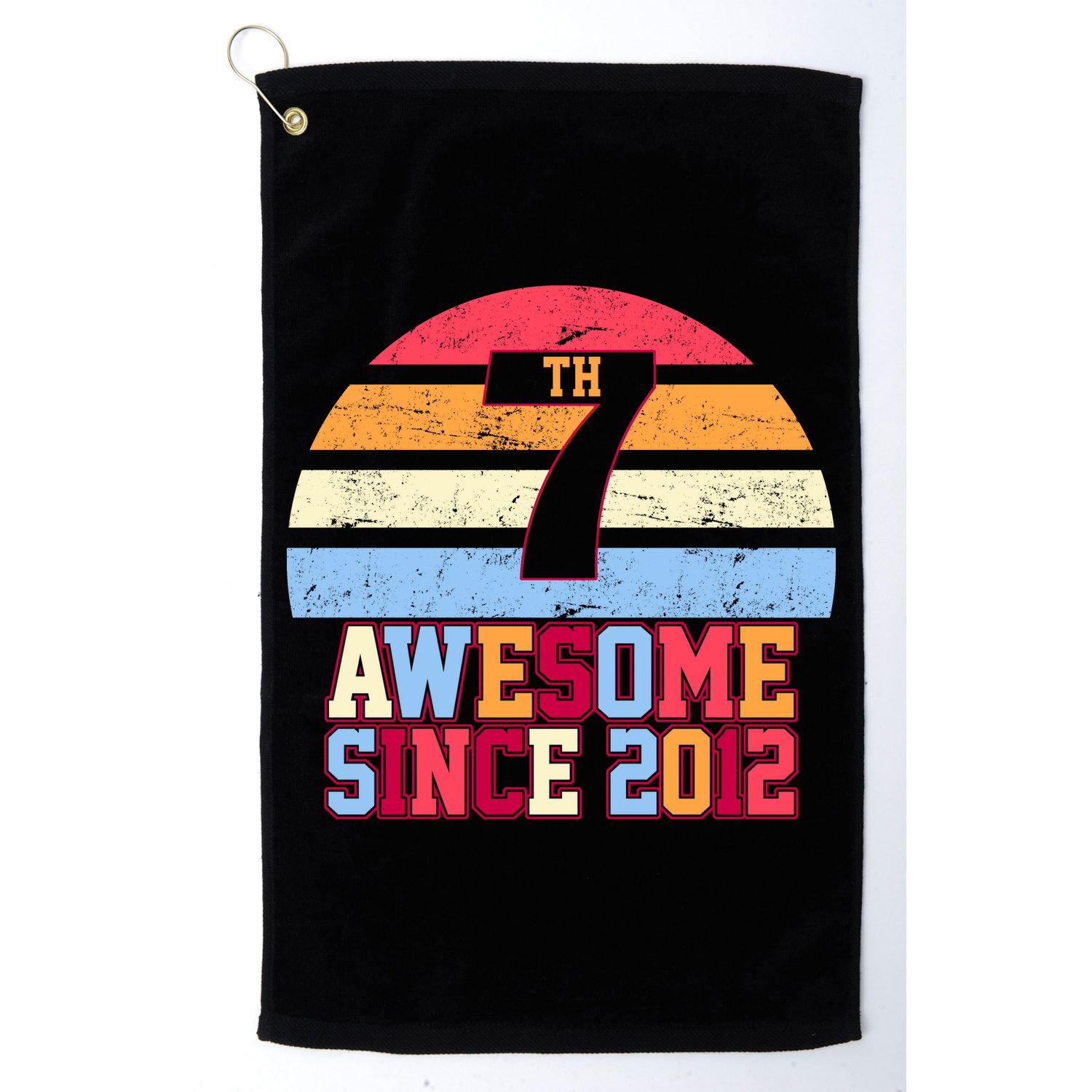 7th Birthday Vintage 7 Years Old Golf Towel