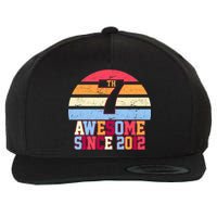 7th Birthday Vintage 7 Years Old Wool Snapback Cap