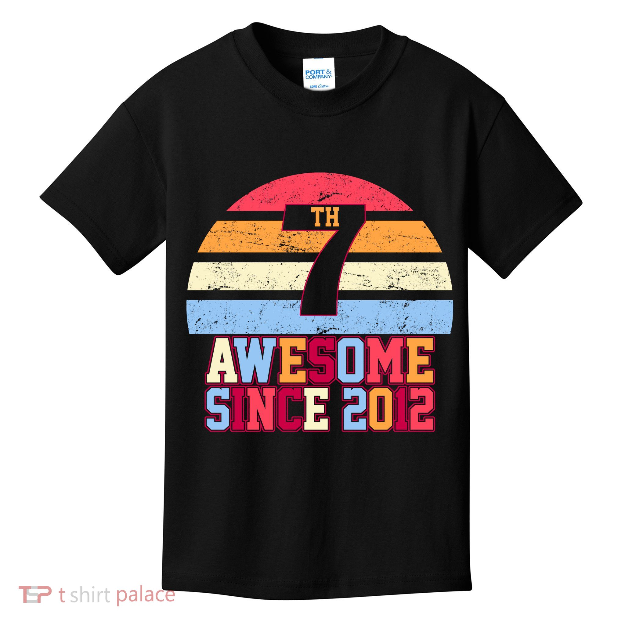 7th Birthday Vintage 7 Years Old Kids T-Shirt