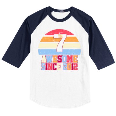 7th Birthday Vintage 7 Years Old Baseball Sleeve Shirt